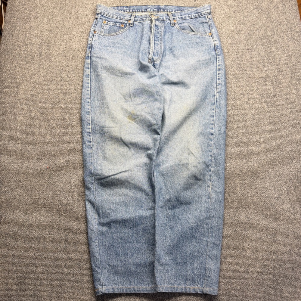 Lucky Brand Dungarees Mens 38 Light Wash Straight Leg Jeans Made in USA Vintage